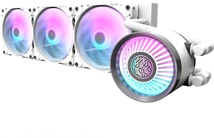 darkFlash Nebula 360, Sistema de Refrigeración Líquida AIO 360mm, ARGB Blanco, 3 Ventiladores 120mm, color Blanco