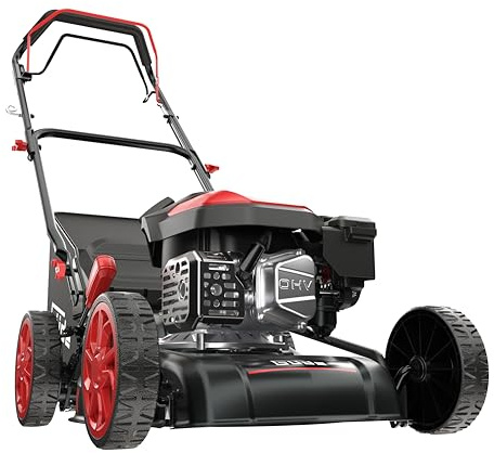 Güde EW 410-144 R Eco Wheeler - Cortacésped de gasolina - Motor de 4 tiempos, cilindrada de 144 centímetros cúbicos, 2,5 kilovatios, 3,4 CV, ancho de corte de 41 centímetros, ajuste de altura de corte