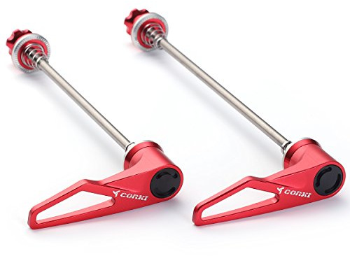 corki Cycles Titan Nabenschnellspanner Set - verbessertes Ratschen/Schlüssel Design, für MTB & Rennräder