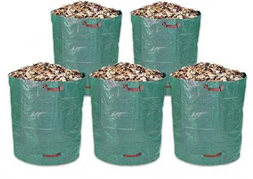 Schramm® 5 Stück Gartensäcke 500L Grün Polypropylen Gewebe PP Gartensack Garten Sack Säcke Big Bag 500 Liter Volumen