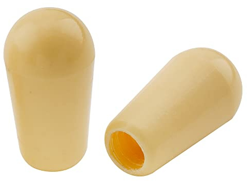 Musiclily Pro Inch Size Thread Plastic Toggle Pickup Switch Tips Cream 2Pcs | for LP Style Guitar