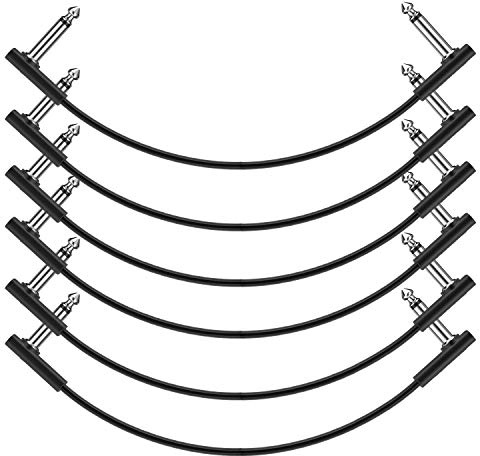 Donner 30CM Guitar Cable Black 6-Pack