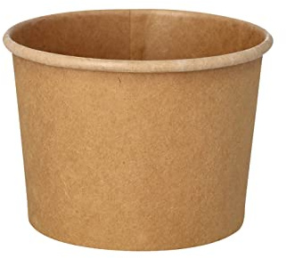 Papstar - 20 x 25 Terrine per zuppe, cartoncino, puro rotondo 350 ml Ø 9,8 cm · 7 cm marrone100% Fair