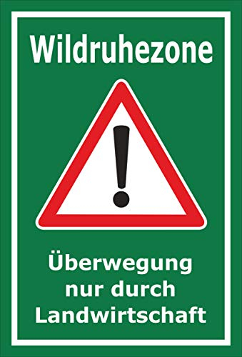 Melis-Folienwerkstatt Schild Wild-Ruhezone - 45x30cm - 3mm Aluverbund – 20 VAR S00359-111-E