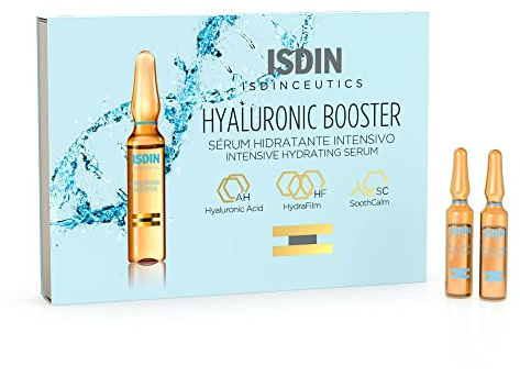 ISDIN Isdinceutics Hyaluronic Booster (10 ampoules) | Intensive hydrating and soothing serum