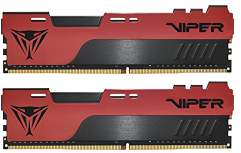 Patriot Memory Viper Elite II DDR4 4000 16GB (2x8GB) C20 Kit de Memoria Gamind de Alto RendimientoRAM XMP 2.0 Negro/Rojo