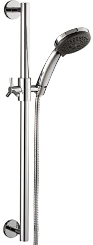 PaulGurkes Duschstangenset Kreuzgriff Duschstange Handbrause Schlauch Aufputzdusche Brausestange mit Duschkopf Aufputz Dusche Set mit Schlauch Duschsäule aus Metall