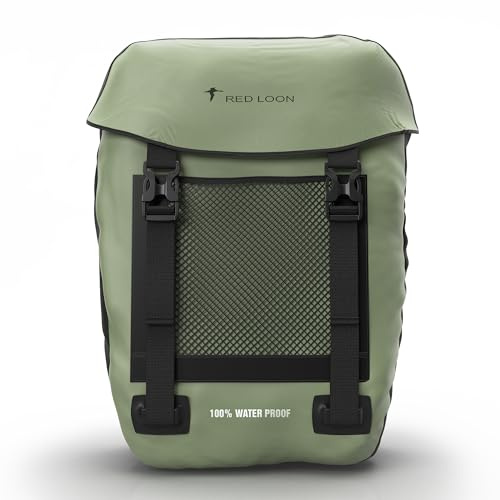 Red Loon wasserdichte Fahrradtasche Gepäckträger robuste Fahrradtasche hinten Gepäckträger - Fahrradtaschen für Gepäckträger ebike - regenfeste Fahrradtasche Gepäckträger E-Bike - Olive