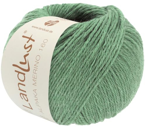 LANA GROSSA Landlust Alpaka Merino 160 | Klassisch verzwirntes Garn aus Merino & Alpaka | Handstrickgarn aus 50% Schurwolle & 50% Alpaka (Baby) | 50g Wolle zum Stricken & Häkeln | 160m Garn FB 432