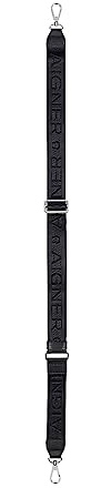 Aigner Logo Umhängeriemen/Schulterriemen, Schwarz/Silber
