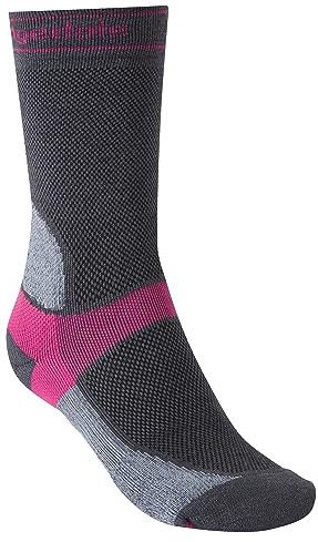 Bridgedale Damen 710358/339/M SOCKEN, Dunkelgrau/Rosa, 38