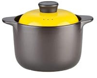 DIXII Pentola da Cucina in Gres, Zuppiera, Casseruola con Coperchio, Pentole per Zuppa Cinese/Argilla/Ceramica di Terracotta