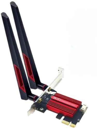 WiFi 7 Intel BE200 Drahtlose Netzwerkkarte BE200NGW | Bluetooth 5.4 | Mit Kühlkörper und 10dB Antenne | 8774 Mbit/s | 802.11AX MU-MIMO OFDMA | Tri-Band 2,4G / 5G / 6 | Für Windows 10/11 64bit