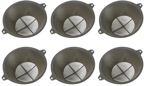 6 PCS Cone Paint Filter 100# Grid Plastic Strainer, Fine Mesh Industrial Paint Filter, Reusable Strainer Funnel for Water Based Oil Paints, Dia Nylon Mesh Net (Grey, 100 * 55mm/3.9 * 2.1in)