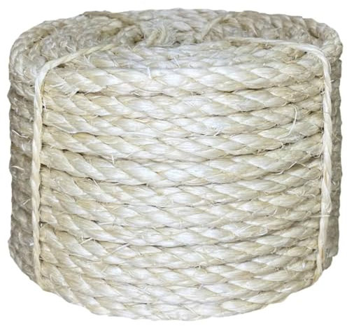 Rantry Cuerda Sisal 100% 8mm 25m Muebles Interior Exterior Casa Salón Decoración de Muebles Dormitorio