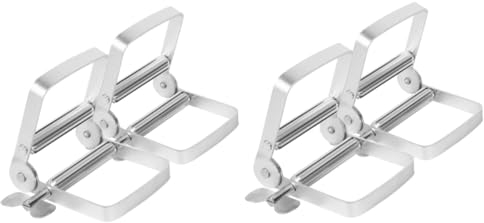 minkissy 4 Stück Zahnpastaspender Metall Zahnpasta Tubenquetscher Manuelle Zahnpastapresse Zahnpastaschieber Gesichtsreinigung Cremepresse Manuelle Zahnpastarolle Tubenrolle