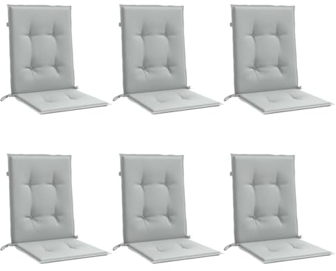 vidaXL Niedriglehner-Auflagen 6 STK. Melange Hellgrau 100x50x4cm Stoff