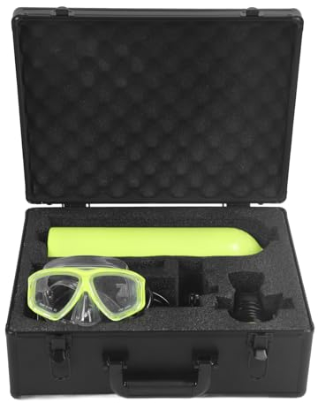 SPYMINNPOO Mini-Tauchflaschen-Set, 2 L Tauchflasche mit Atemregler der 2. Stufe, Tauchbrillen-Rucksack Zum Tauchen (Green)
