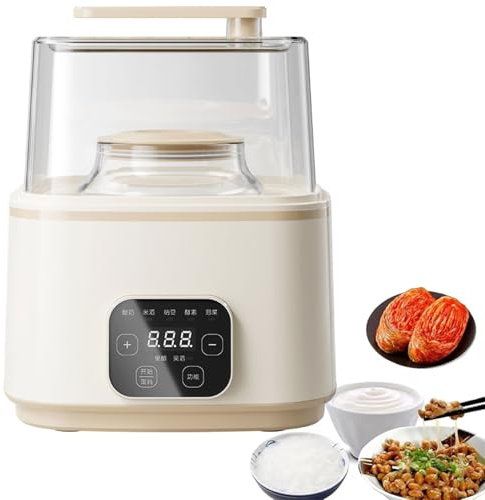 Serbatoio Di Fermentazione Dello Yogurt Fatto In Casa, Yogurtiera Multifunzionale Da 25 W Con Controllo Costante Della Temperatura, Timer, Fermentatore a Doppio Rivestimento Rimovibile Per Yogurt
