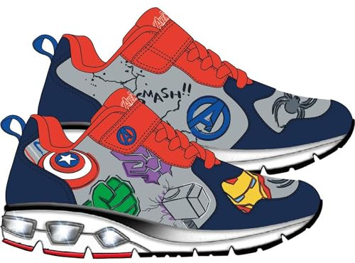 CERDÁ Life'S Little Moments | Deportiva Avengers Niños con Luces LED Interactivas Avengers Suela TPR - Deportiva Luces Avengers Ajuste Cómodo y Resistente