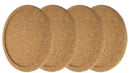 GIJMZY Posavasos para Bebidas Juego de 4 Posavasos de Corcho for Bebidas, portavasos, platillo Grueso Absorbente Resistente al Calor for té de Vidrio y café
