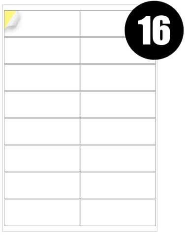16 Address Labels Per A4 Sheet, 25 Sheets 400 Addresss Label, Self Adhesive Mailing Printer Shipping Label for Inkjet and Laser Printers, Printable Sticky Sheet Sticker [JAM Free]