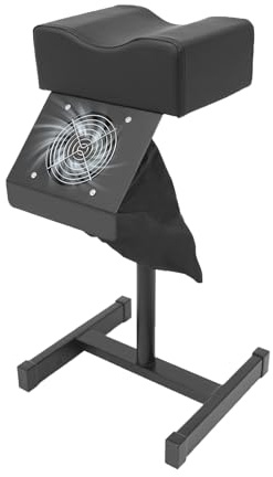 MEHOOSPVN Pediküre Hocker mit Staubreinigungsventilator Maniküre Pediküre Stuhl 45-65cm Höheverstellbar Salon Beinstütze Fußpflege mit weichem High-Density Schwamm für Schönheitssalon Nail Spa Schwarz