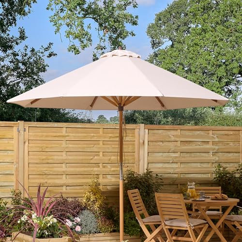 Rowlinson Ashdown Wooden Parasol - 2.5m