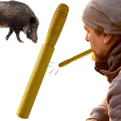 Wild Hog Calls for Hunting, Wild Boars Attracting Whistle, Wood Imitation Sound Portable Hog Call for Adults Men Women Outdoor Hunting And Farm