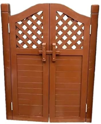 Cancello da giardino per esterni, divisorio autoportante in legno, porte vintage in legno carbonizzato per patio, terrazza, cortile, orto (100 x 130 cm), soluzione durevole ed elegante per la privacy
