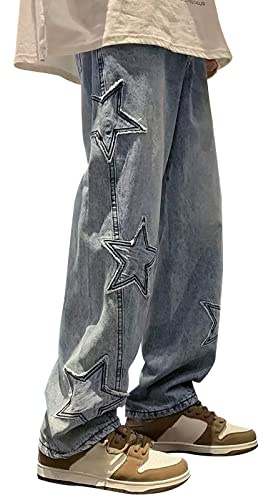 Generiska jeansbyxor för män slim fit: jeans långa denimbyxor Y2K jeansbyxor lätta utomhusbyxor tvättade slip-byxor bekväma fritidsbyxor enfärgade stretchjeans klassiska vardagsarbetsbyxor för män