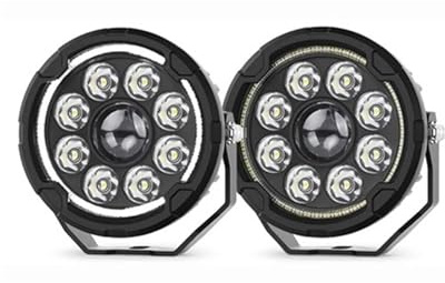 Xgupxuc Phare Avant Feu Antibrouillard Auxiliaire À LED Pour Moto Avec Feux Jour Et Faisceau Câbles (stroboscope) 4,5 Pouces Phare Moto(D040 A)