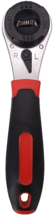 Tidevib Llave de trinquete ajustable de 6 a 22 mm, llave combinada de liberación rápida con mango ergonómico para tornillos métricos y en pulgadas