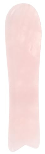 MAGICLULU Natürliche Kristall Gua Sha Brett aus Rosa Quarz für Gesichts Gua Sha und Muskelentspannung mit Effektiver Hautpflegeabsorption und Tragbarem Design