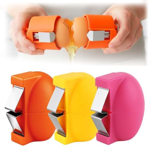 2026 New Egg Shell Opener No Mess Easy Egg Cracker Tool Handheld Egg Shell Remover Universal Egg Peeler for Hard Boiled Eggs Kitchen Gadgets (3PCS)