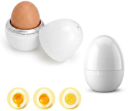 Mikrowellen Eierkocher 1 Ei, Aluminium-Eierkocher für die Mikrowelle, Maschine für Gekochte und Hartgekochte Eier für die Mikrowelle, Schnelles Frühstück für Büro Zuhause Küchenwerkzeug zum Schnellen