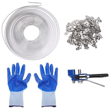 Kit de tendeur de feuillard en acier inoxydable, bobine de 1/2 po x 0,03 po x 100 pi, pour applications de manutention et d'expédition industrielles.