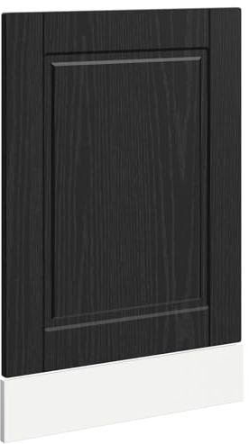 Yisssmeng Frontale per lavastoviglie in colore nero, effetto rovere, 45 x 57 cm, parte frontale per mobili per lavastoviglie da incasso, moderno pannello frontale da cucina in robusto legno per la