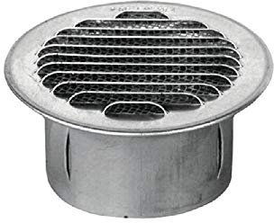 GRIGLIA AERAZIONE ROTONDA IN ALLUMINIO CON RETE IN METALLO D° 80 AREAZIONE ARIA