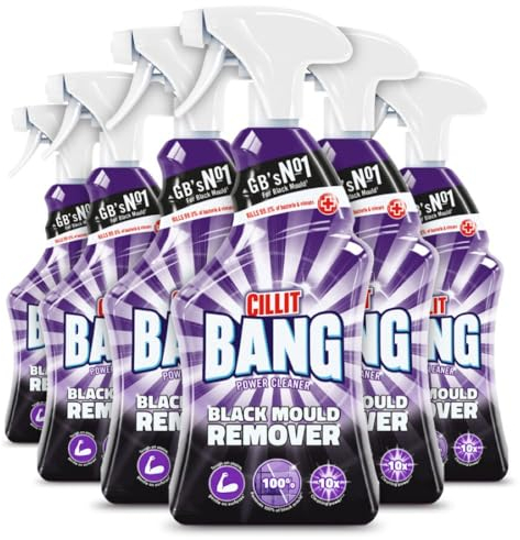 Cillit Bang - Spray Limpiador Suciedad y Manchas de Humedad, para baños y juntas negras - 750 ml x 6, total 4.5L