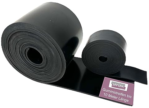 Gummistreifen 3 mm stark viele Größen Industriequalität Gummiunterlage Schutzmatte Gummidichtung Rolle Garage Matte Industriegummi Bautenschutzmatte Vollgummi Gummileiste (2000x80x3mm)