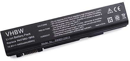 vhbw Akku kompatibel mit Toshiba Tecra A11-14J, A11-14L, A11-14K, A11-153, A11-152, A11-15P Notebook (4400 mAh, 10,8 V, Li-Ion)