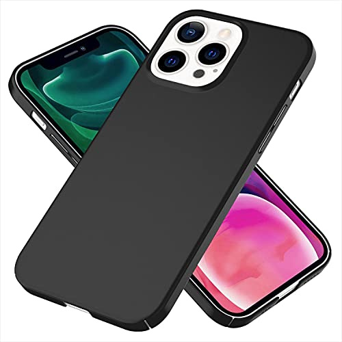 NALIA Ultra Tunt Skal till iPhone 13 Pro - Anti-Fingeravtryck & 0.5mm Tunn - PUREFIT (Matt & Lätt) - Tyskt Märke, Färg:Svart