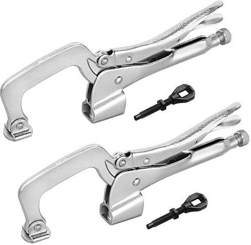 MAXPOWER Bench Clamp 11-inch, Inserta Pliers, Welding Table Mount Locking C-Clamps, Pack of 2