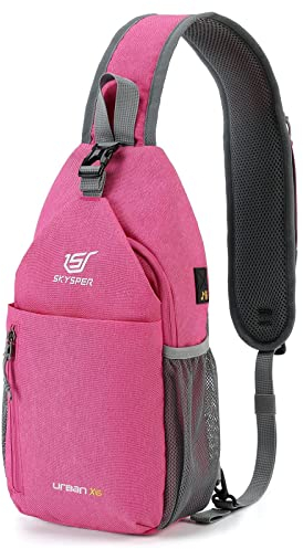SKYSPER Sling Bag Crossbody Backpack - Chest Shoulder Cross Body Bag Travel Hiking Casual Daypack for Women Men