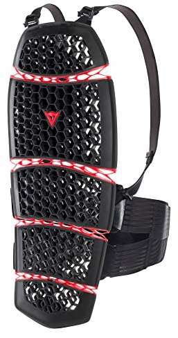 Dainese - Pro-Armor Back Long 2.0, Paraschiena Moto Livello 2 Certificato, Protezione Schiena Moto per Piloti con Altezza >175cm, Protettore Spina Dorsale con Bretelle Rimovibili, Nero