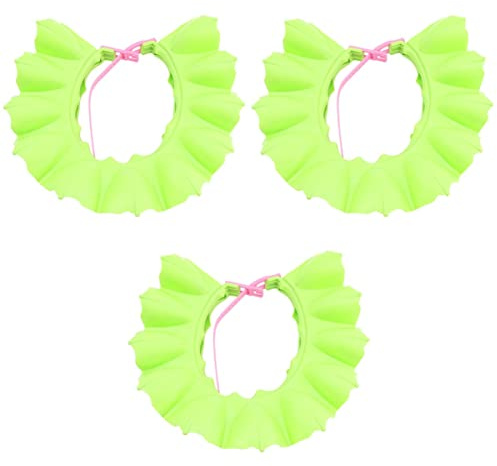 FOMIYES 3stücke Haarschutz Und Wasserdichte Ohrenabdeckung Einstellbare Flexible Waschmütze Grün Für Sicheres Waschen Und Baden Für Jungen Und Mädchen