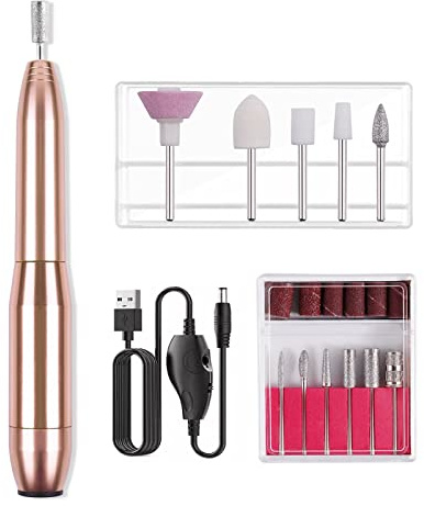 Elektrische Nagelfeile Nail Art Maschine 6 in 1 Tragbare Professionelle Nagelbohrer für zu Hause Salon Ebene Maniküre und Pediküre Geeignet für Anfänger DIY Elektrische Nagel Kit