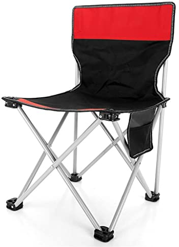 Collic Tragbarer Ultraleineicher Klappstuhl Angelhocker Outdoor Campingstuhl Sitz Angelwerkzeug Mit Aufbewahrungstasche Im Freien/Rot/Wie Das Bild Zeigt