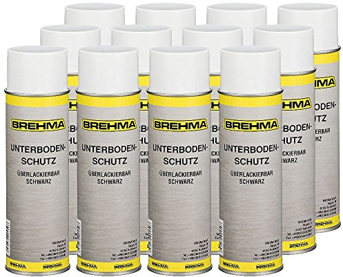 BREHMA 24x Unterbodenschutz Steinschlagschutz Spray schwarz 500ml UBS mit Spraydosenhandgriff